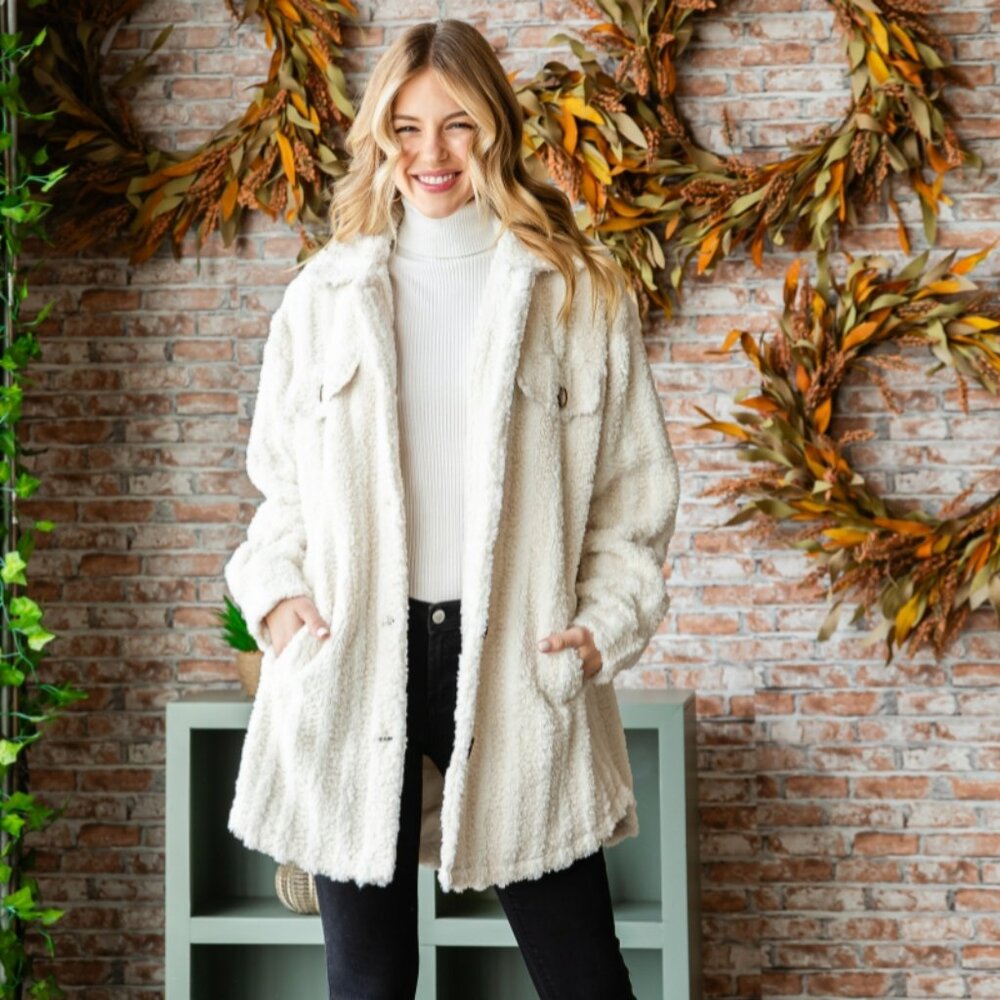 Cozy White Sherpa Jacket